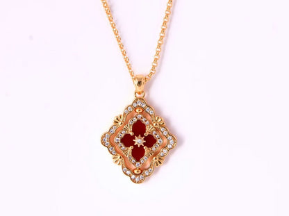 [Vintora] B.C.L ENAMEL ROTATING SINGLE-DIAMOND NECKLACE£¨Various colors£©