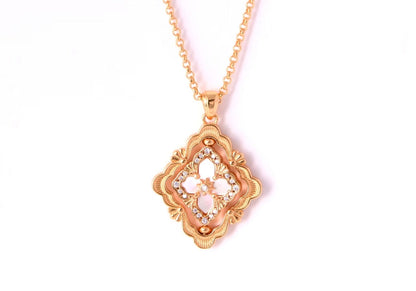 [Vintora] B.C.L ENAMEL ROTATING SINGLE-DIAMOND NECKLACE£¨Various colors£©