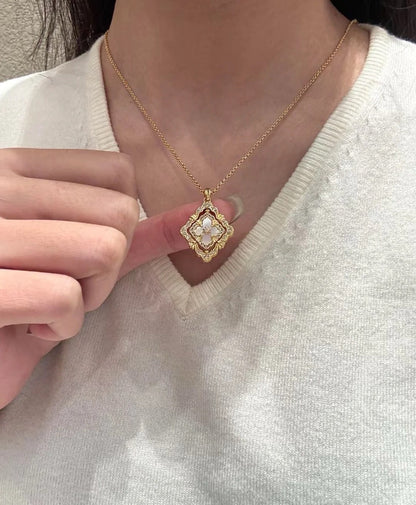 [Vintora] B.C.L ENAMEL ROTATING SINGLE-DIAMOND NECKLACE£¨Various colors£©