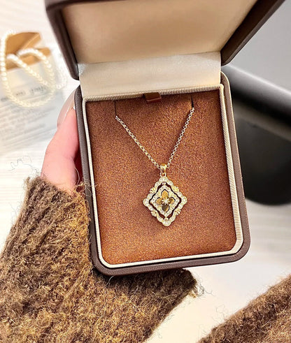 [Vintora] B.C.L ENAMEL ROTATING SINGLE-DIAMOND NECKLACE£¨Various colors£©