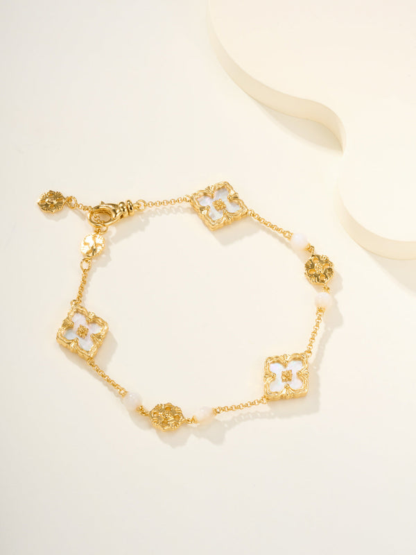 [Vintora]B.C.L ENAMELED Three-Flower Bracelet£¨Trumpet)