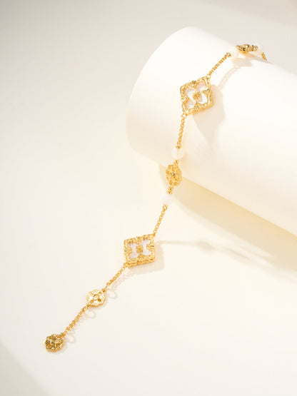 [Vintora]B.C.L ENAMELED Three-Flower Bracelet£¨Trumpet)
