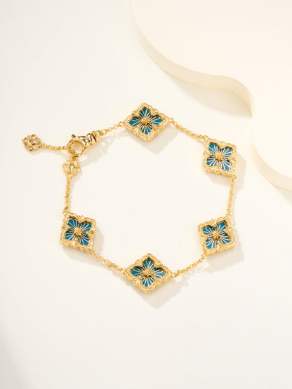 [Vintora]B.C.L ENAMELED Five-Flower Bracelet£¨Various Colors)