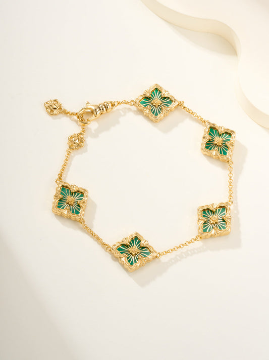 [Vintora]B.C.L ENAMELED Five-Flower Bracelet£¨Various Colors)