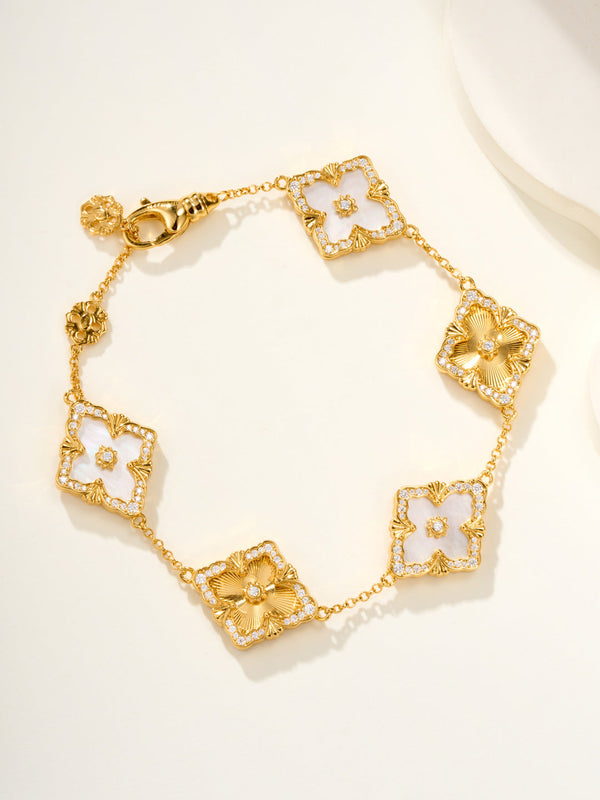 [Vintora]B.C.L ENAMELED Five-Flower Bracelet£¨Various Colors) BIG SIZE
