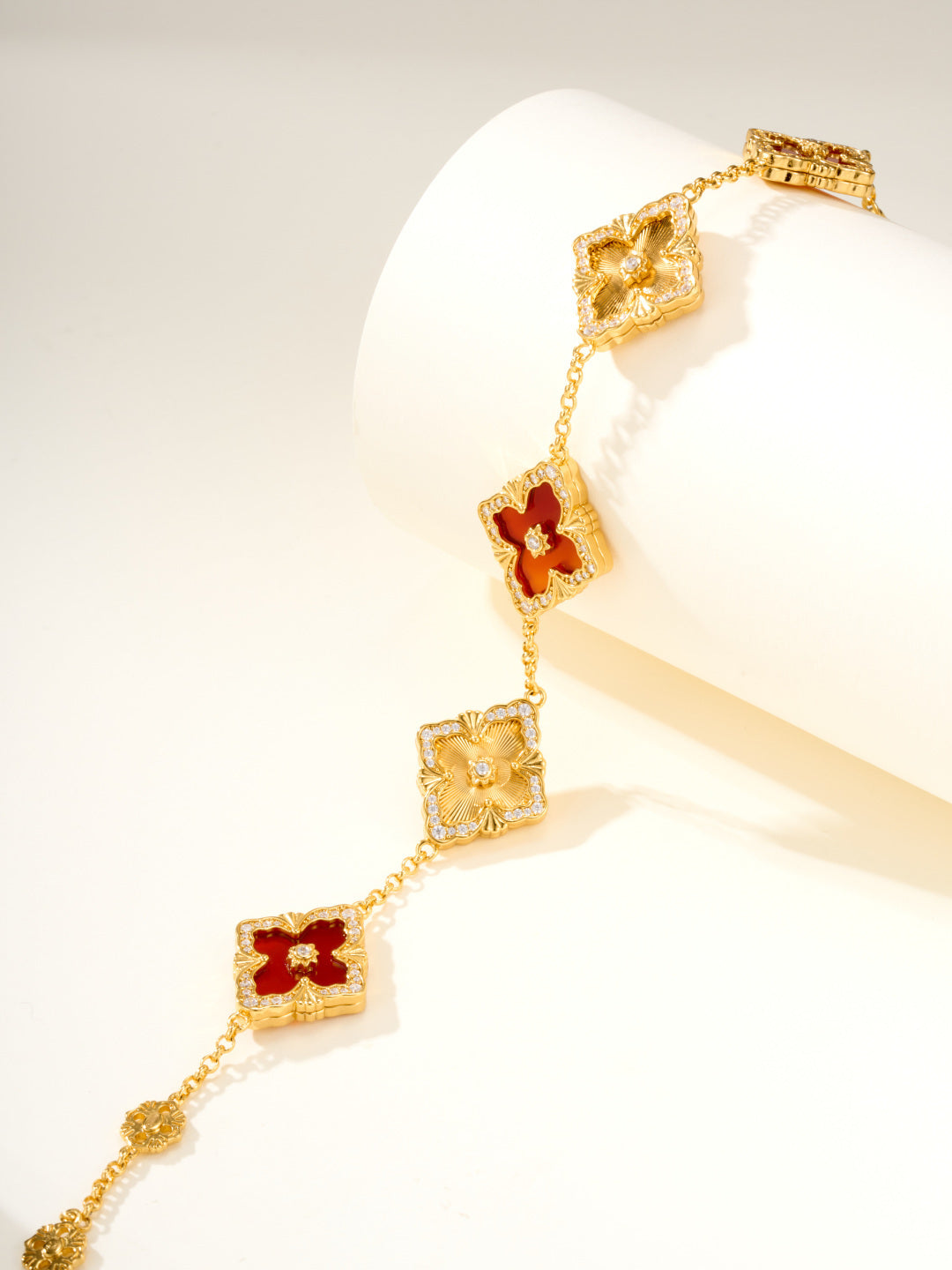 [Vintora]B.C.L ENAMELED Five-Flower Bracelet£¨Various Colors) BIG SIZE