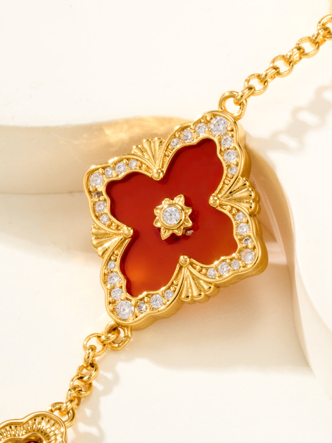 [Vintora]B.C.L ENAMELED Five-Flower Bracelet£¨Various Colors) BIG SIZE