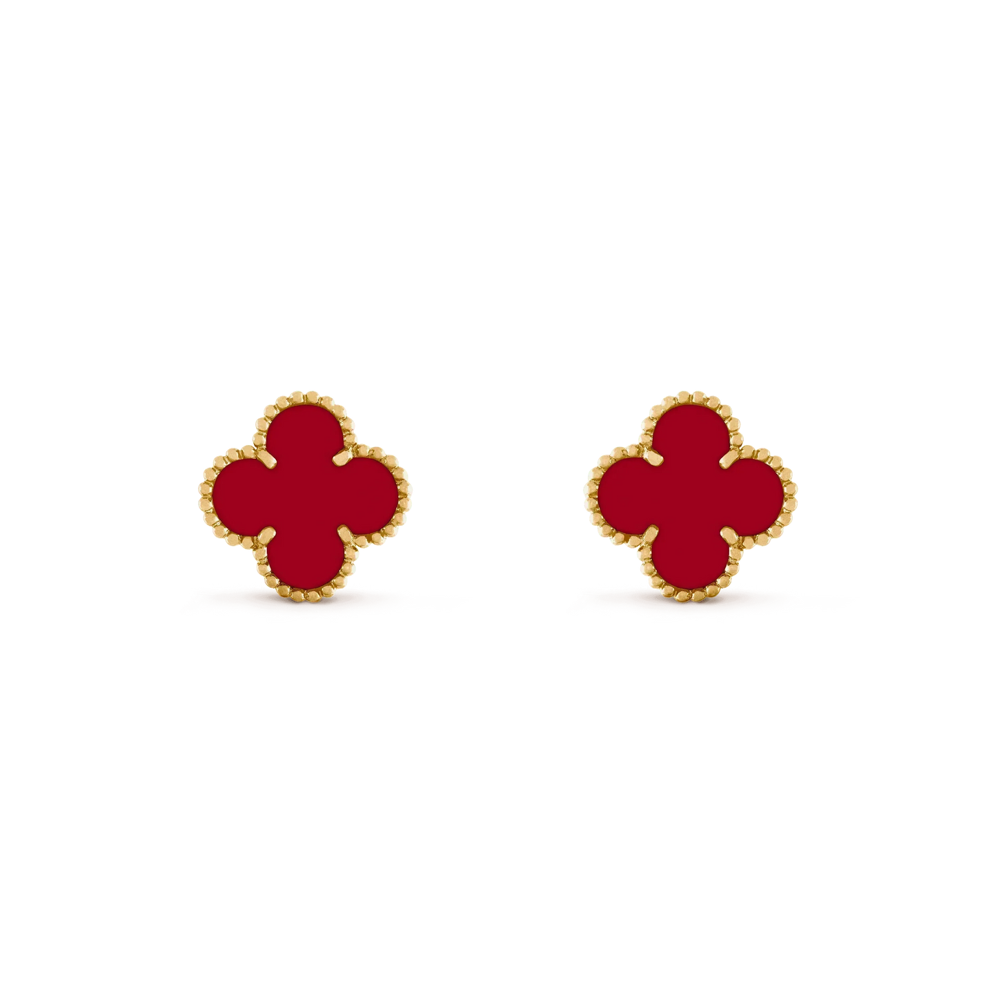 [Vintora]CLOVER MEDIUM 1 MOTIFS CARNELIAN  EARRINGS