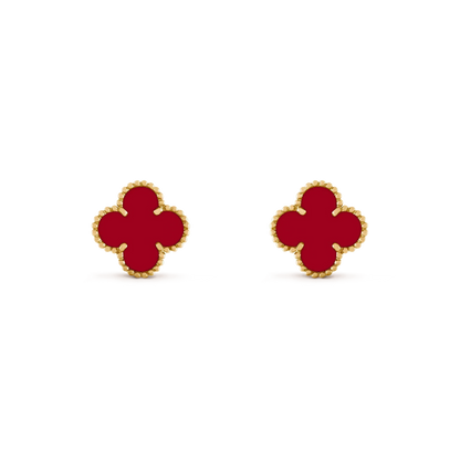 [Vintora]CLOVER MEDIUM 1 MOTIFS CARNELIAN  EARRINGS