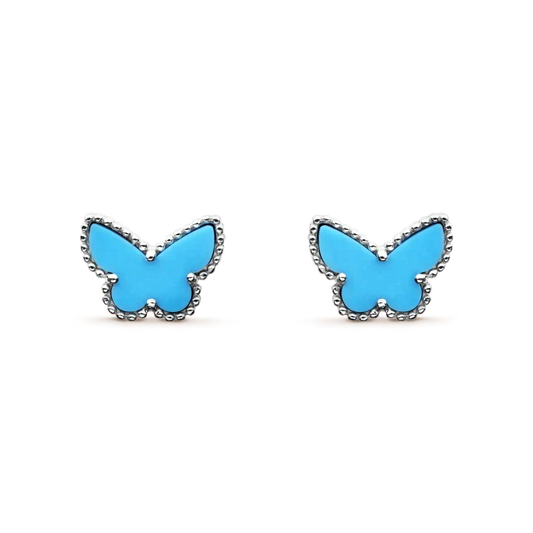[Vintora]BUTTERFLY TURQUOISE EARRINGS SILVER
