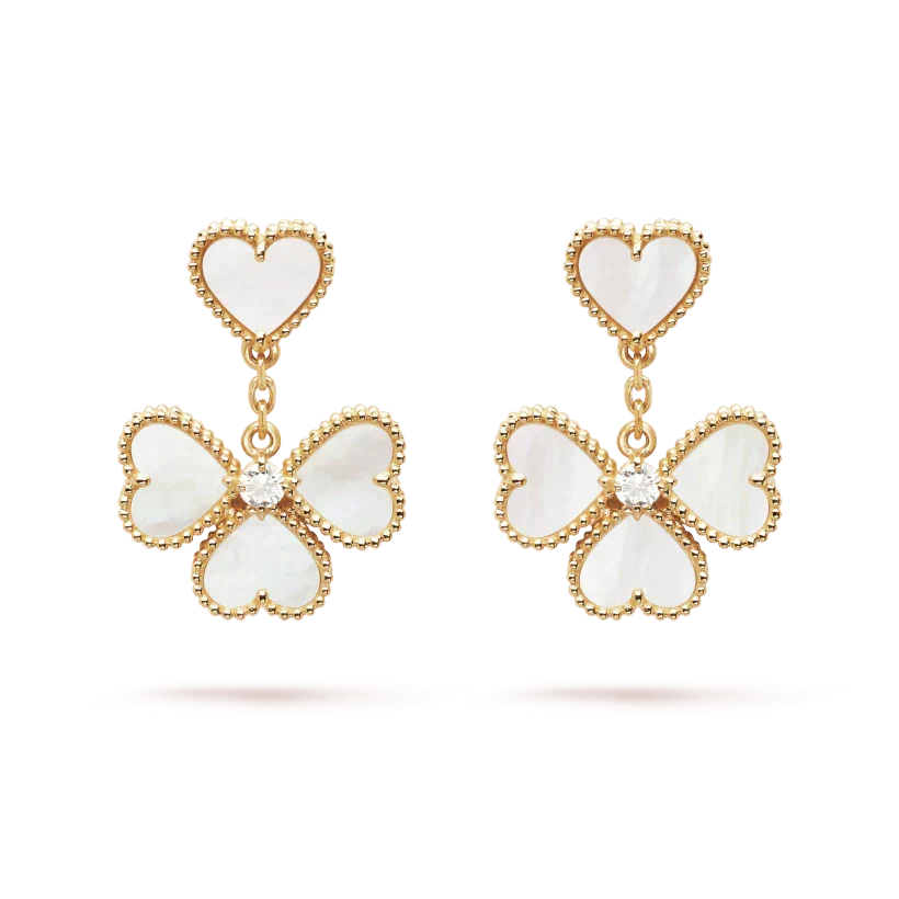 [Vintora]CLOVER SWEET WHITE MOP EARRINGS