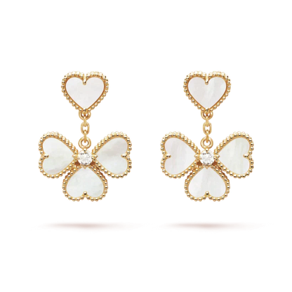 [Vintora]CLOVER SWEET WHITE MOP EARRINGS