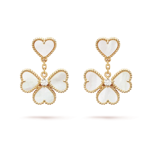 [Vintora]CLOVER SWEET WHITE MOP EARRINGS