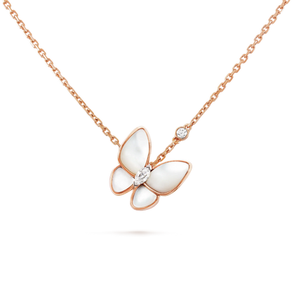 [Vintora]BUTTERFLY MOP DIAMOND NECKLACE