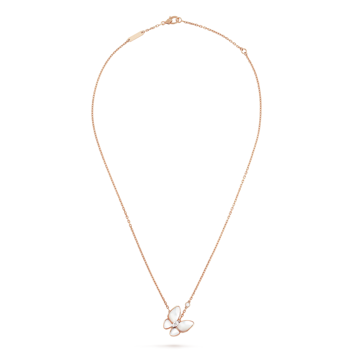 [Vintora]BUTTERFLY MOP DIAMOND NECKLACE