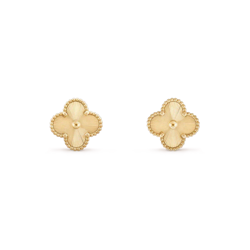 [Vintora]CLOVER MINI 9.5MM LASER EARRINGS