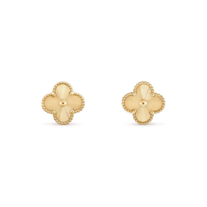 [Vintora]CLOVER MINI 9.5MM LASER EARRINGS