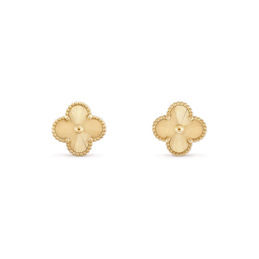 [Vintora]CLOVER MINI 9.5MM LASER EARRINGS