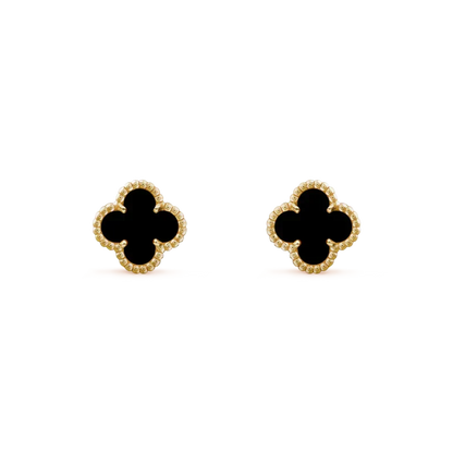[Vintora]CLOVER MINI 9.5MM BLACK MOP EARRINGS