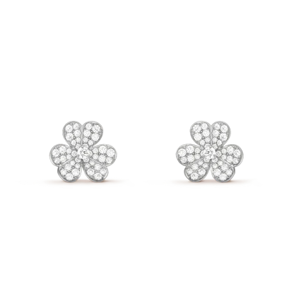 [Vintora]CLOVER COMOS DIAMOND EARRINGS SILVER