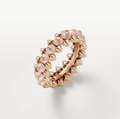 [Vintora]CLASH ELEGANT ROSE GOLD RING FEATURING NATURAL AGATE