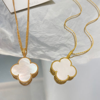 [Vintora]CLOVER 25MM MOP LARGE PENDANT NECKLACE