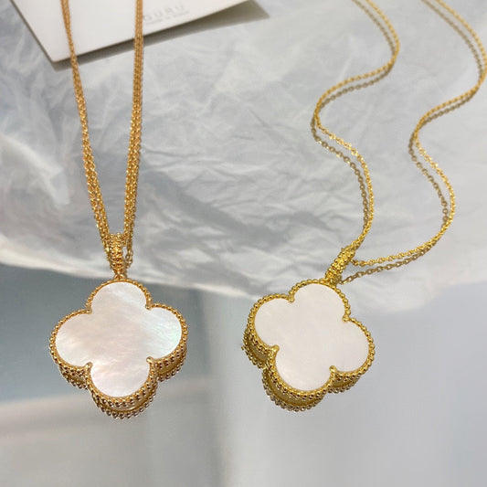 [Vintora]CLOVER 25MM MOP LARGE PENDANT NECKLACE