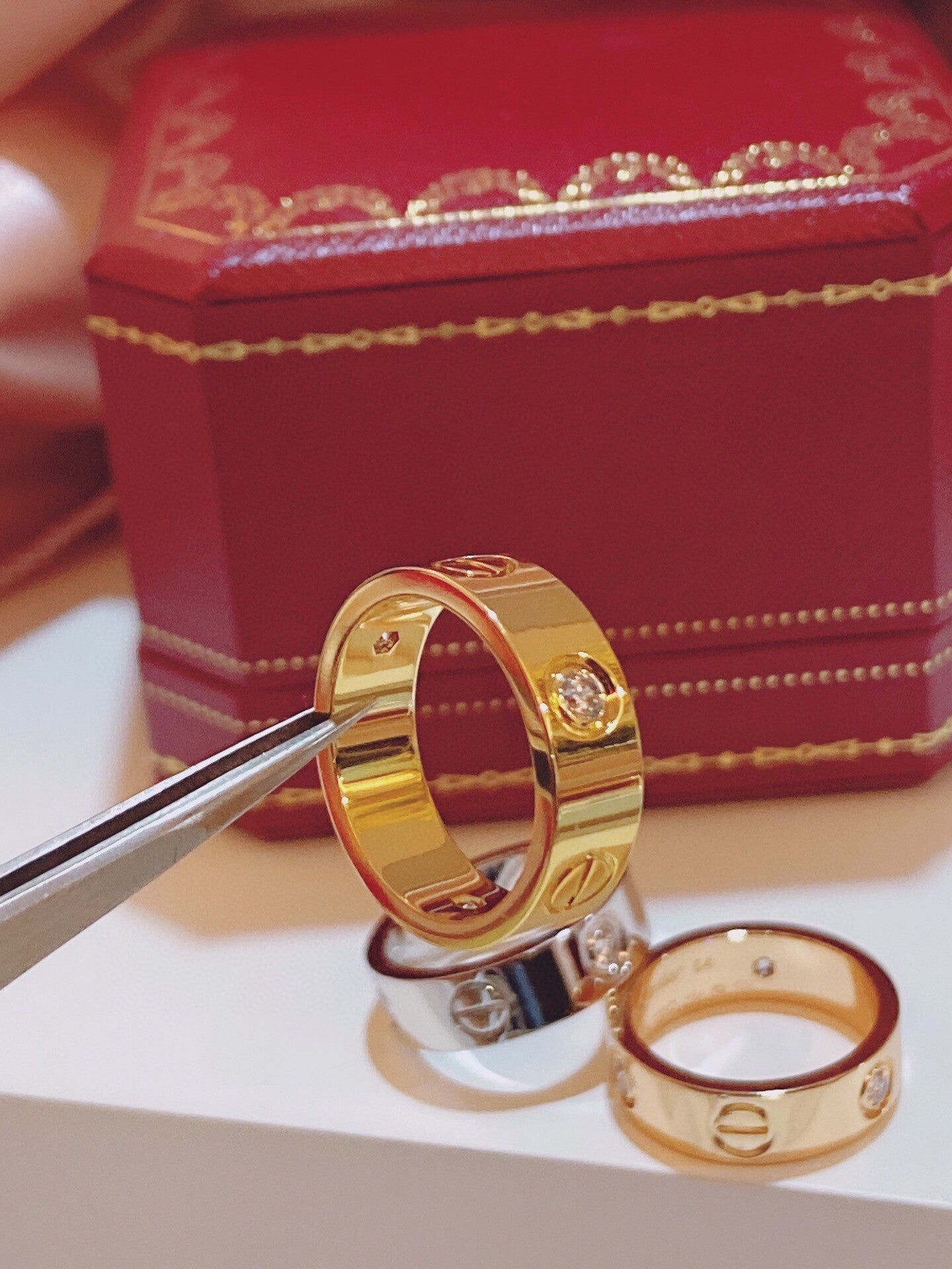 [Vintora]Three-Diamond Ring
