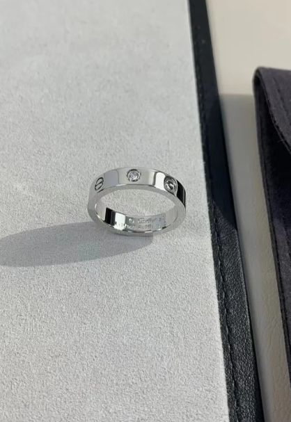 [Vintora]LOVE RING 4MM 1 DIAMOND SILVER