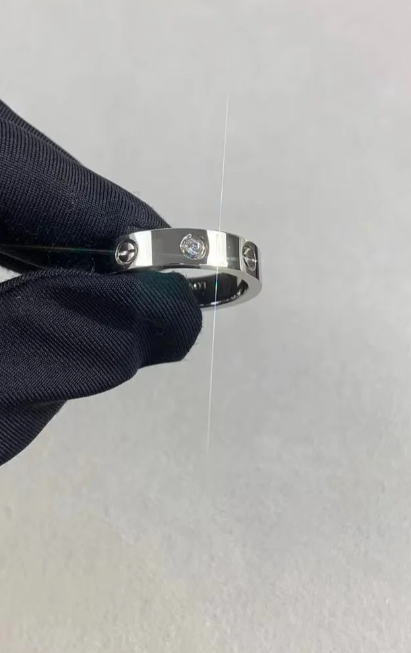 [Vintora]LOVE RING 4MM 1 DIAMOND SILVER