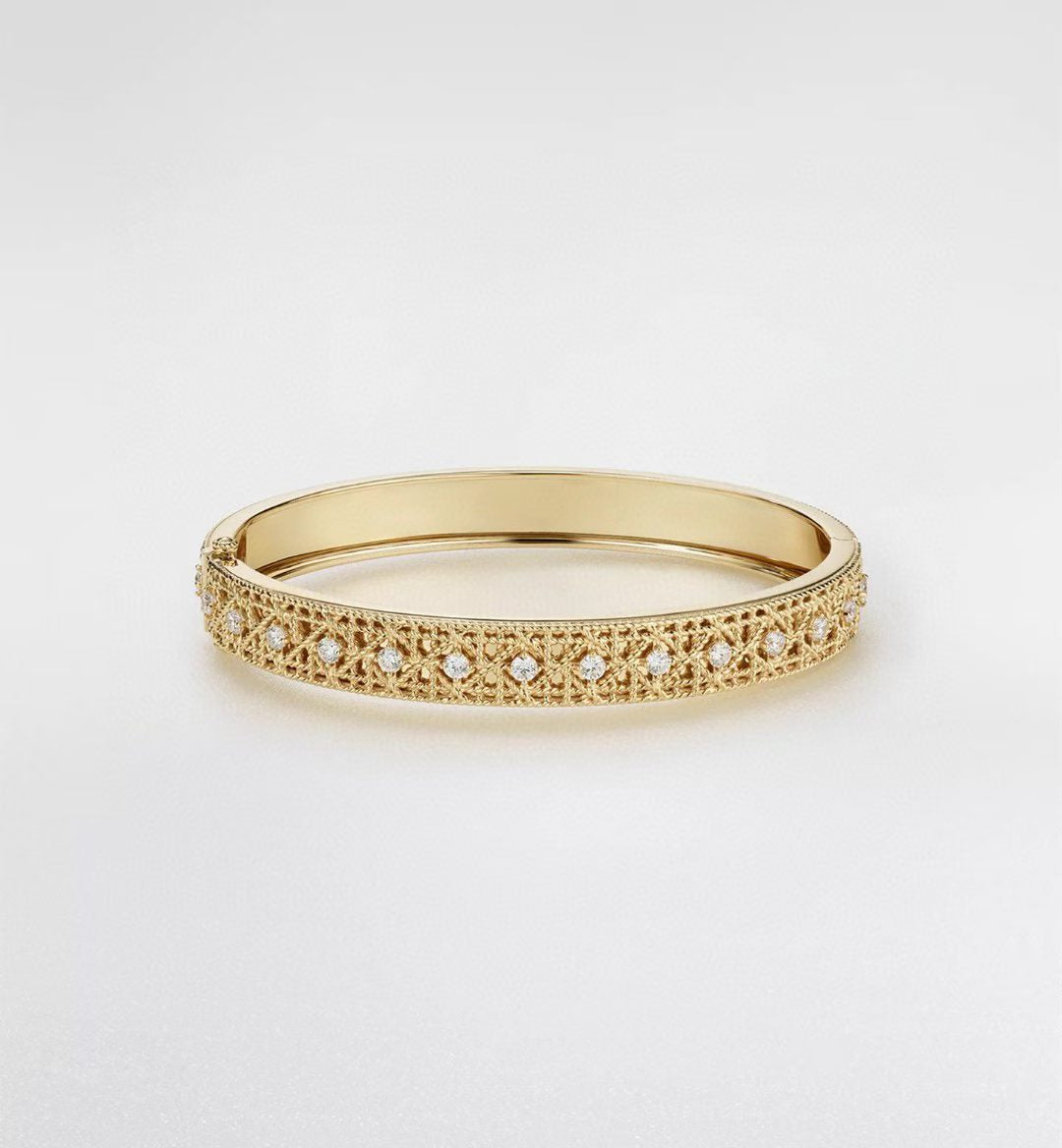 [?Vintora]2026 WOVEN-PATTERN BRACELET SET WITH FULL DIAMOND INLAY THREE-COLORS