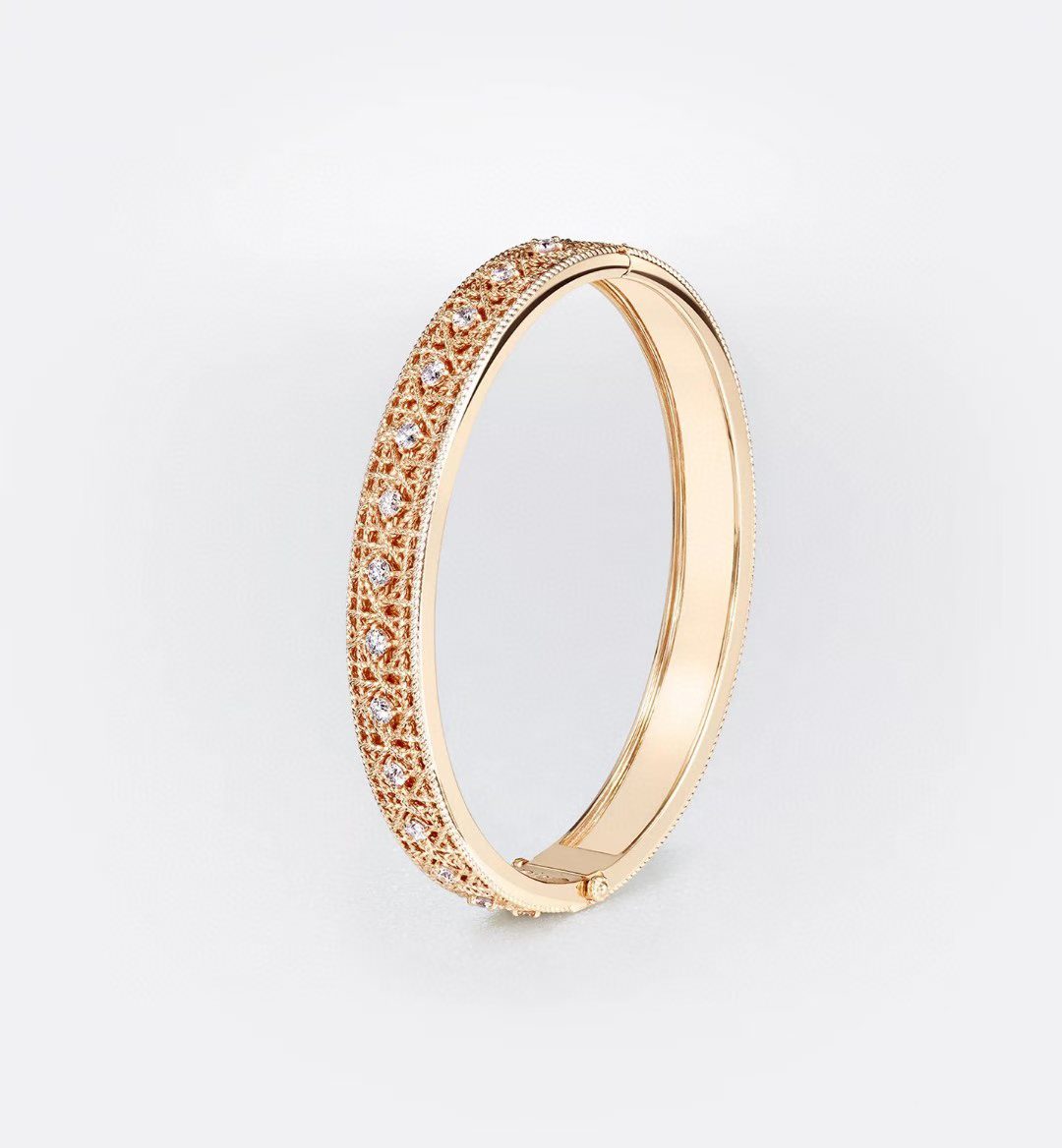 [?Vintora]2026 WOVEN-PATTERN BRACELET SET WITH FULL DIAMOND INLAY THREE-COLORS