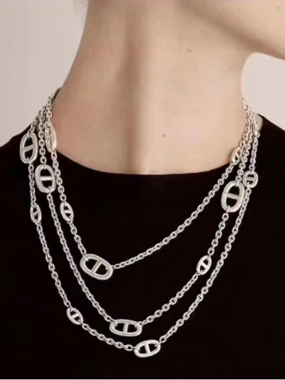 [Vintora]Classic Silver Sweater Chain
