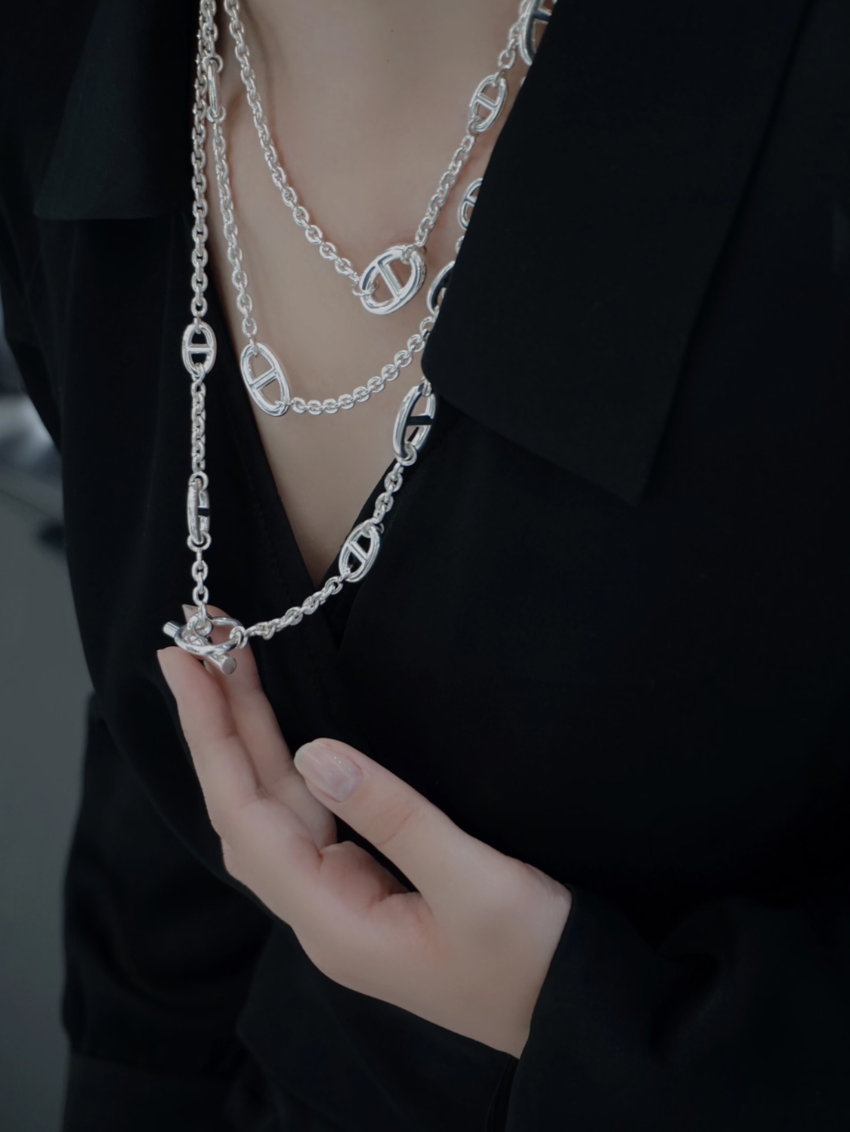 [Vintora]Classic Silver Sweater Chain