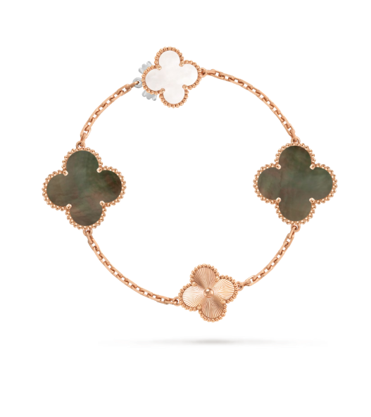 [Vintora]DETACHABLE CLOVER 15(11+4) FLOWER SILVER NECKLACE SET