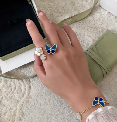 [Vintora]NEW TWIN BUTTERFLY LUCKY RING