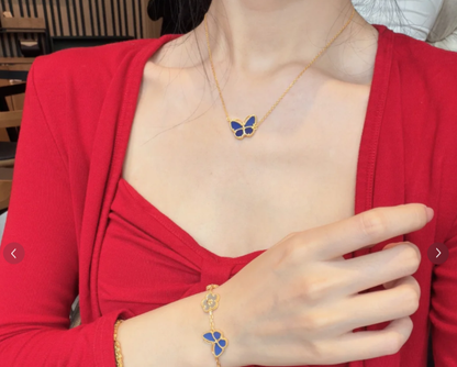 [Vintora]BUTTERFLY BLUE   NECKLACE