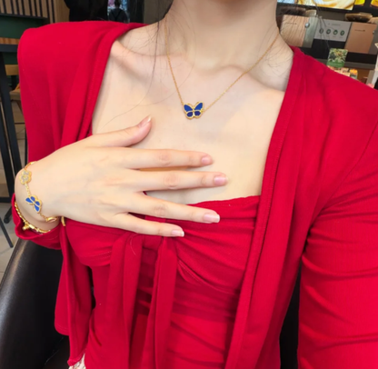 [Vintora]BUTTERFLY BLUE   NECKLACE