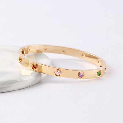 [Vintora]2026 NEW 6.1MM COLORED GEMSTONE BRACELET