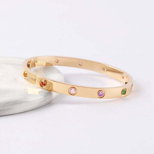 [Vintora]2026 NEW 6.1MM COLORED GEMSTONE BRACELET