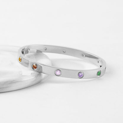 [Vintora]2026 NEW 6.1MM COLORED GEMSTONE BRACELET