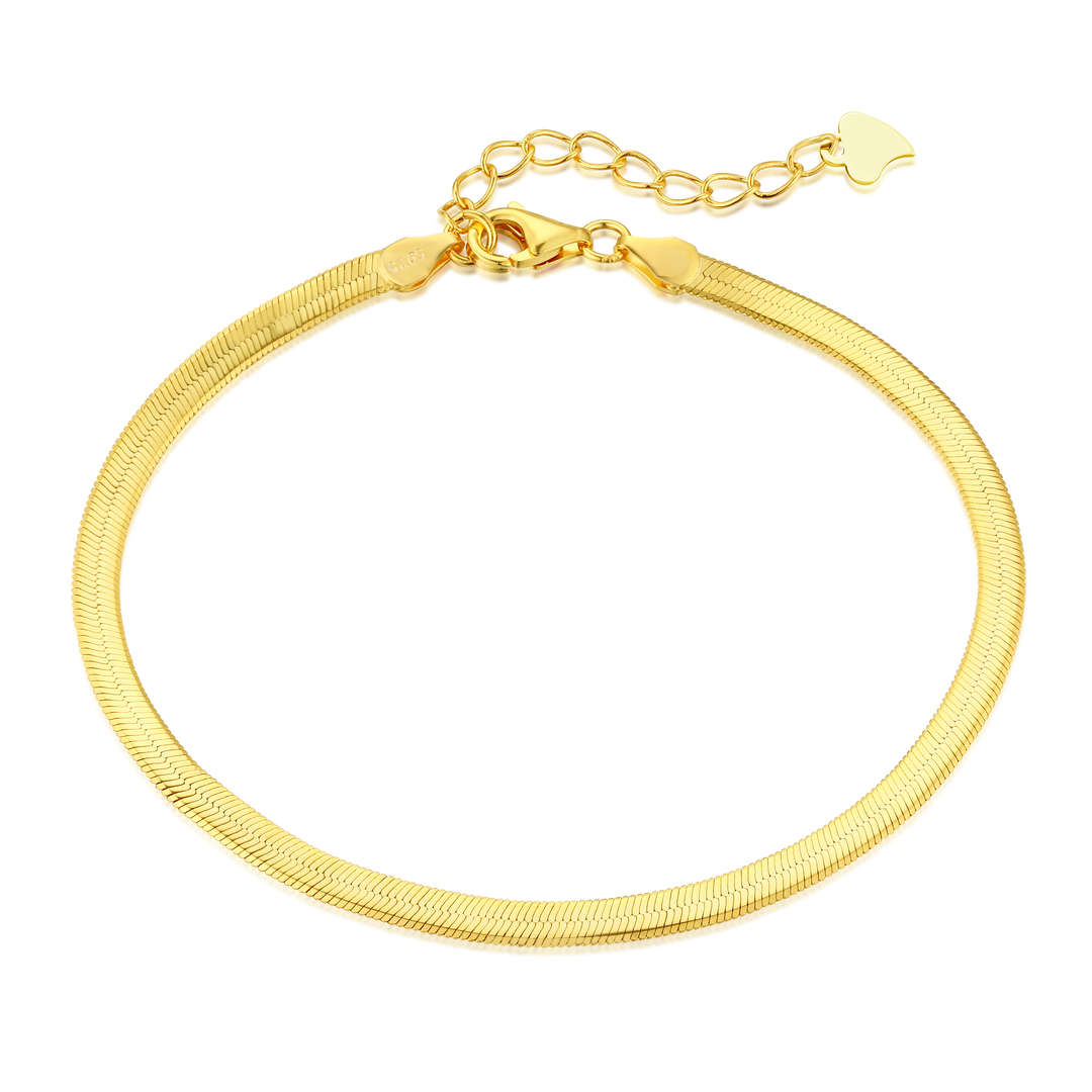 [Vintora Jewelry]Flat Snake Bone Chain Blade Necklace