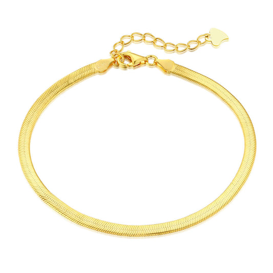 [Vintora Jewelry]Flat Snake Bone Chain Blade Necklace