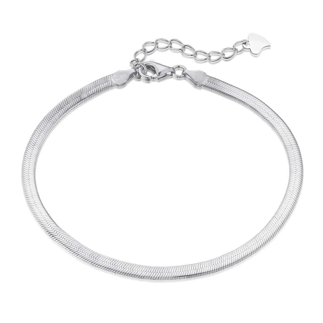 [Vintora Jewelry]Flat Snake Bone Chain Blade Necklace