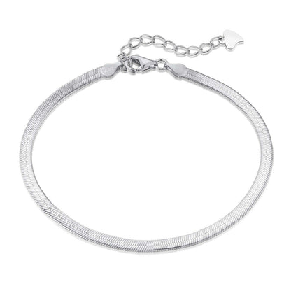 [Vintora Jewelry]Flat Snake Bone Chain Blade Necklace