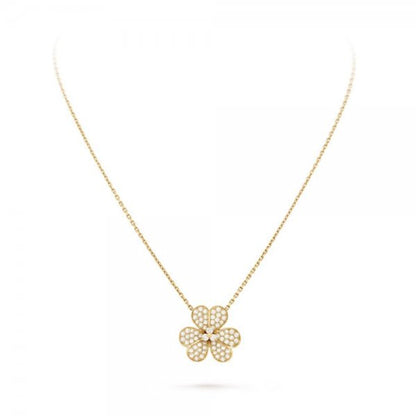 [Vintora]FLOWER DIAMOND NECKLACE