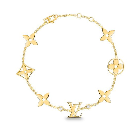 [Vintora]STAR AND SUN 7 MOTIFS GOLD BRACELET