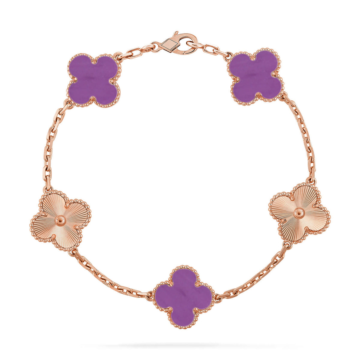 [Vintora] CLOVER 5 MOTIF VIOLET BRACELET COLLECTION