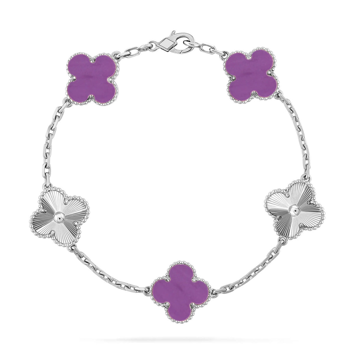 [Vintora] CLOVER 5 MOTIF VIOLET BRACELET COLLECTION