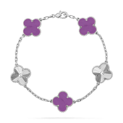 [Vintora] CLOVER 5 MOTIF VIOLET BRACELET COLLECTION